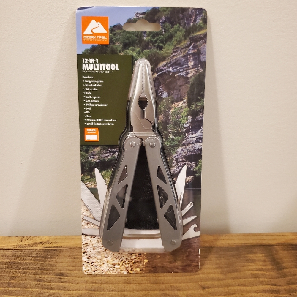 12-in-1 Multi-Tool with Carrying Sheath - Steel
